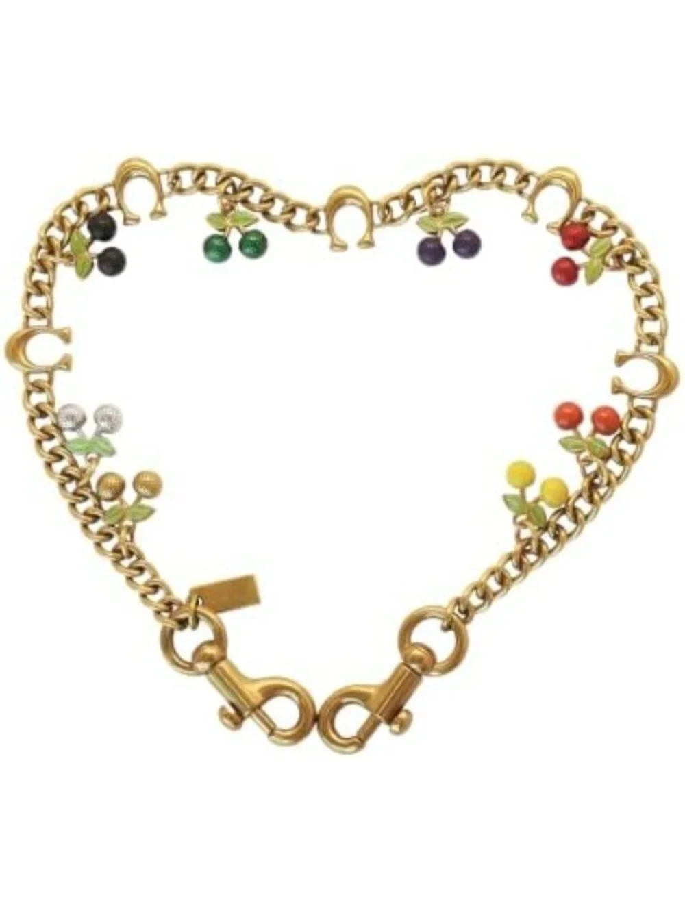 Colorful Cherry Bag Chain Charm - Gold Purse Extender & Decorative Strap